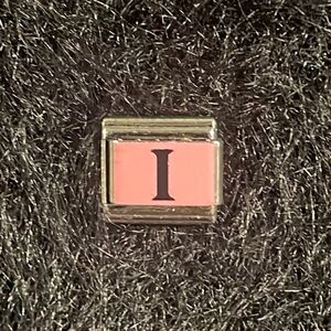 Stainless steel letter I link for steel bracelet